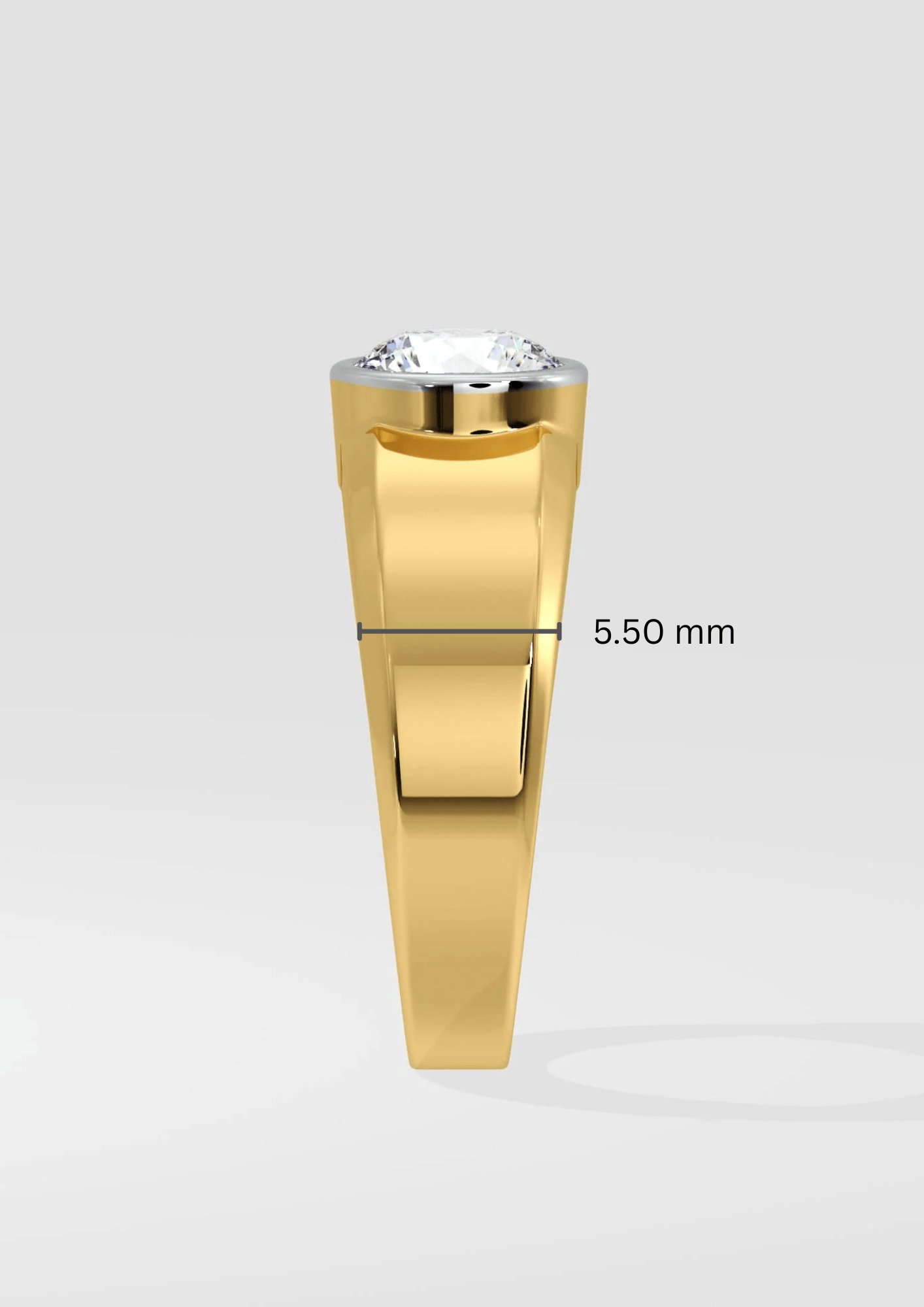1 Ct Magnus Bezel Men's Ring - House Of Quadri