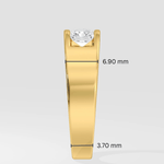 1 Ct Radiant Aperture Men's Ring - House of Quadri
