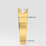 1 Ct Radiant Aperture Men's Ring - House of Quadri