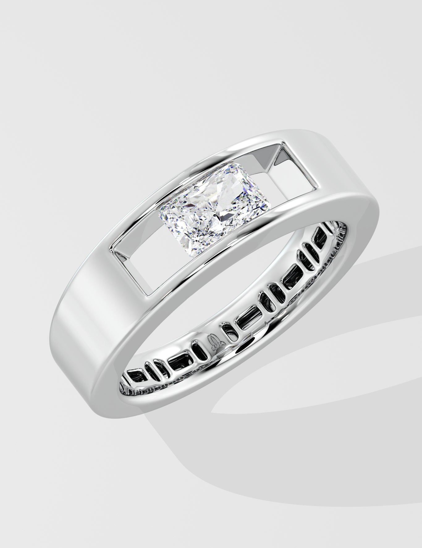 1 Ct Radiant Aperture Ring
