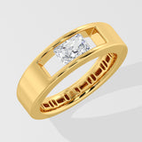 1 Ct Radiant Aperture Men's Ring