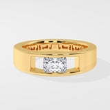 1 Ct Radiant Aperture Men's Ring