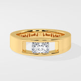 1 Ct Radiant Aperture Men's Ring