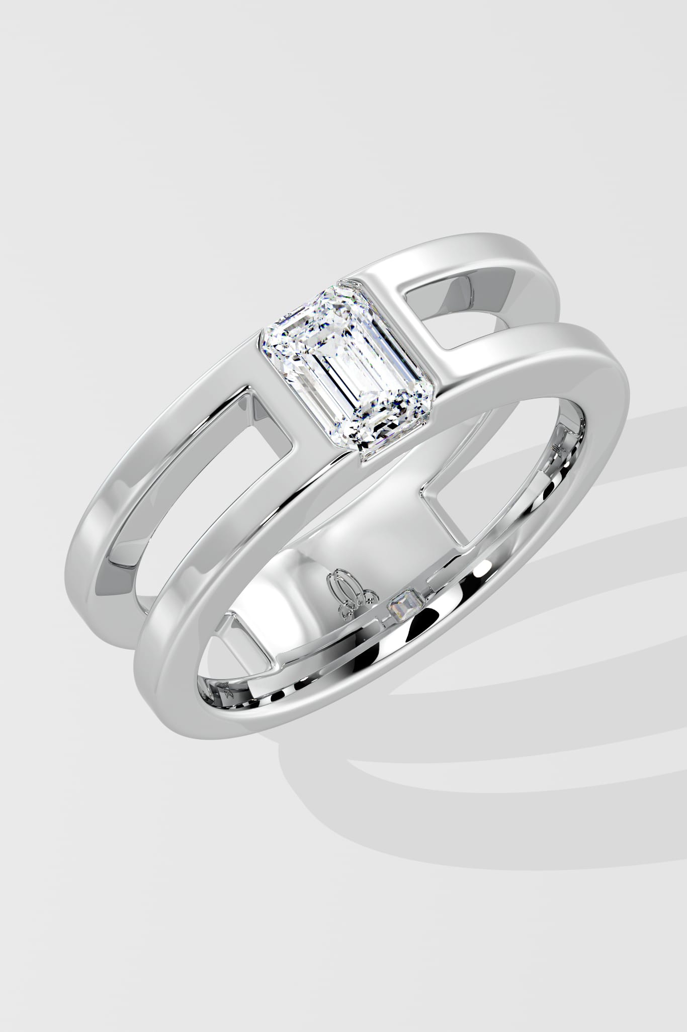 1 Ct Emerald Split Men's Band - House Of Quadri
