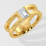 1 Ct Emerald Split Men's Band - House Of Quadri