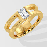 1 Ct Emerald Split Men's Band - House Of Quadri