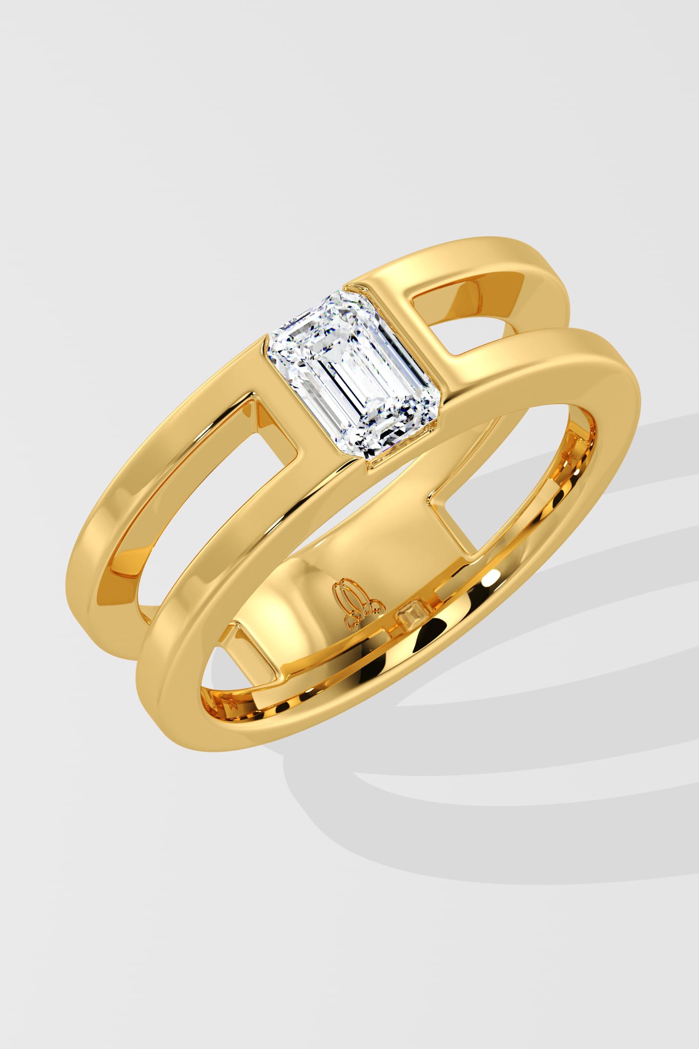 1 Ct Emerald Split Men's Band - House Of Quadri