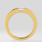 1 Ct Emerald Split Men's Band - House Of Quadri
