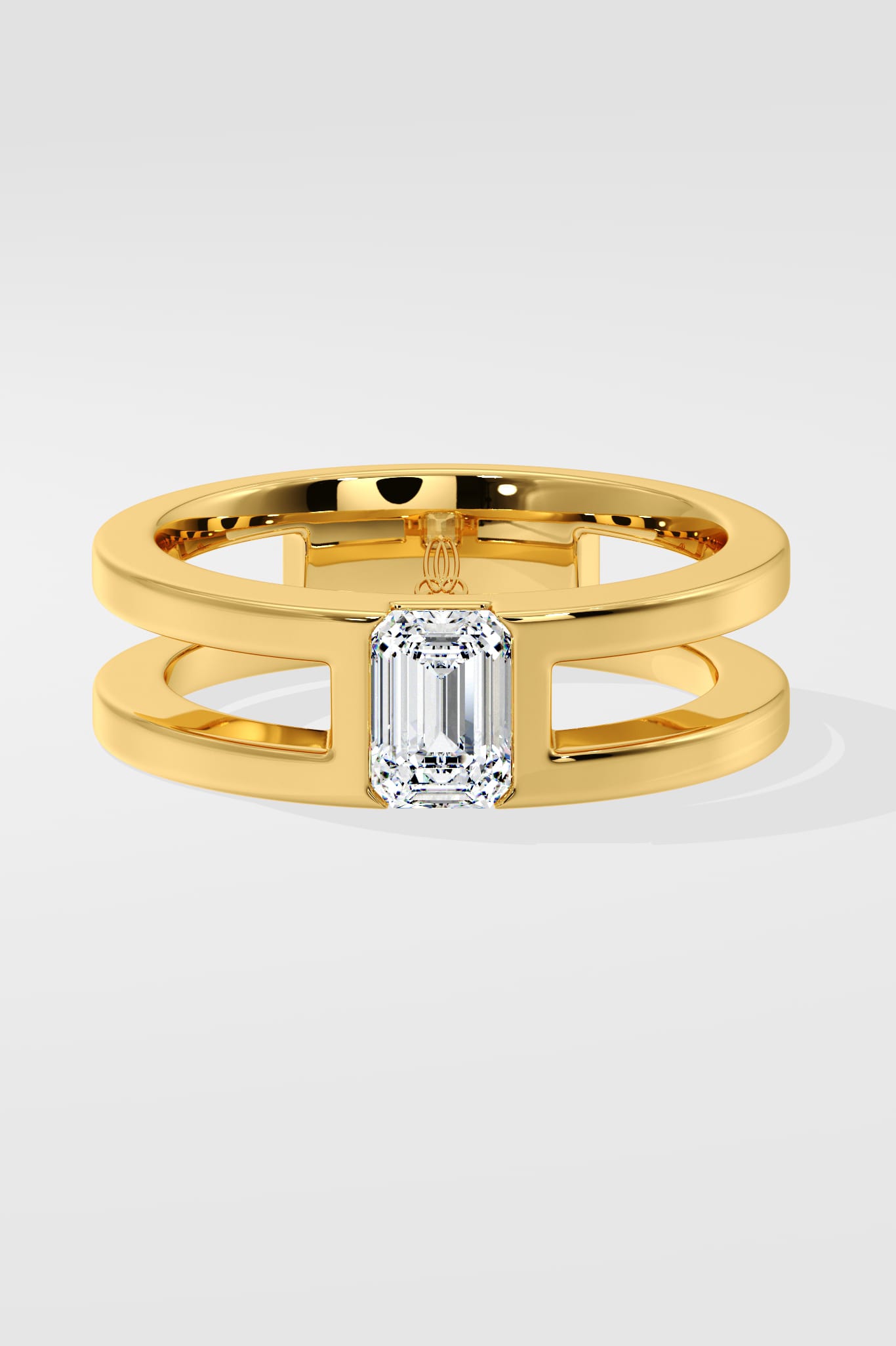 1 Ct Emerald Split Men's Band - House Of Quadri