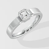 0.75 Ct Asscher Men's Ring