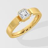 0.75 Ct Asscher Men's Ring