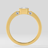 0.75 Ct Asscher Men's Ring