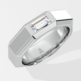0.50 Ct Baguette Prism Men's Ring