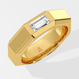 0.50 Ct Baguette Prism Men's Ring
