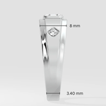 Asscher Accent Men's Ring - House of Quadri