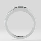 Asscher Accent Men's Ring
