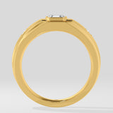 Asscher Accent Men's Ring