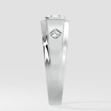 Asscher Accent Men's Ring