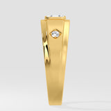Asscher Accent Men's Ring