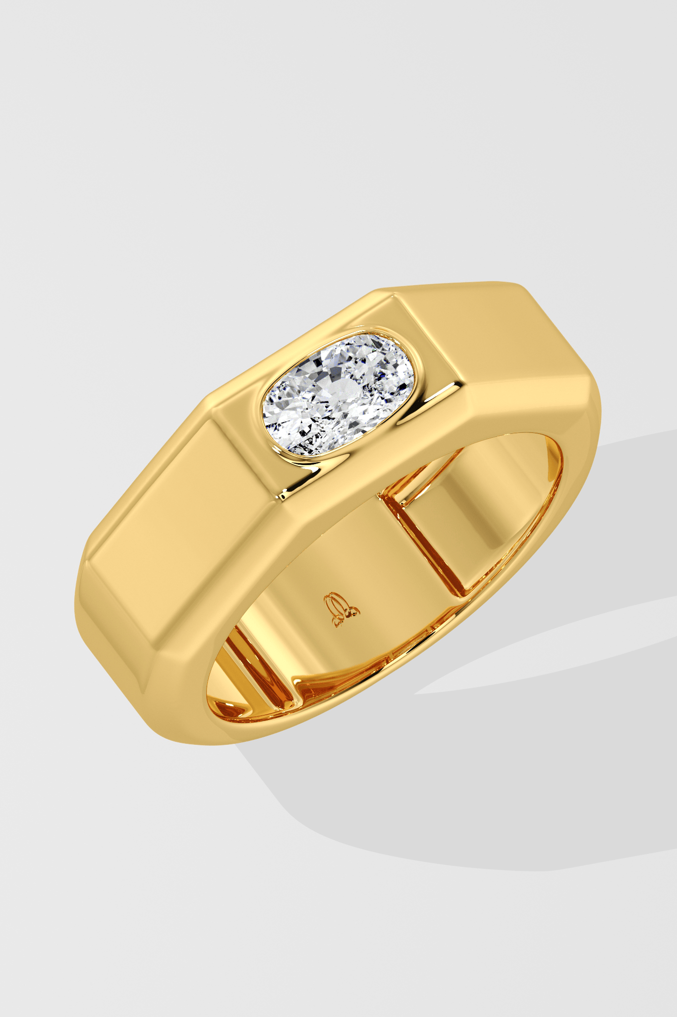 0.75 Ct Cushion Crest Men's Ring - House of Quadri