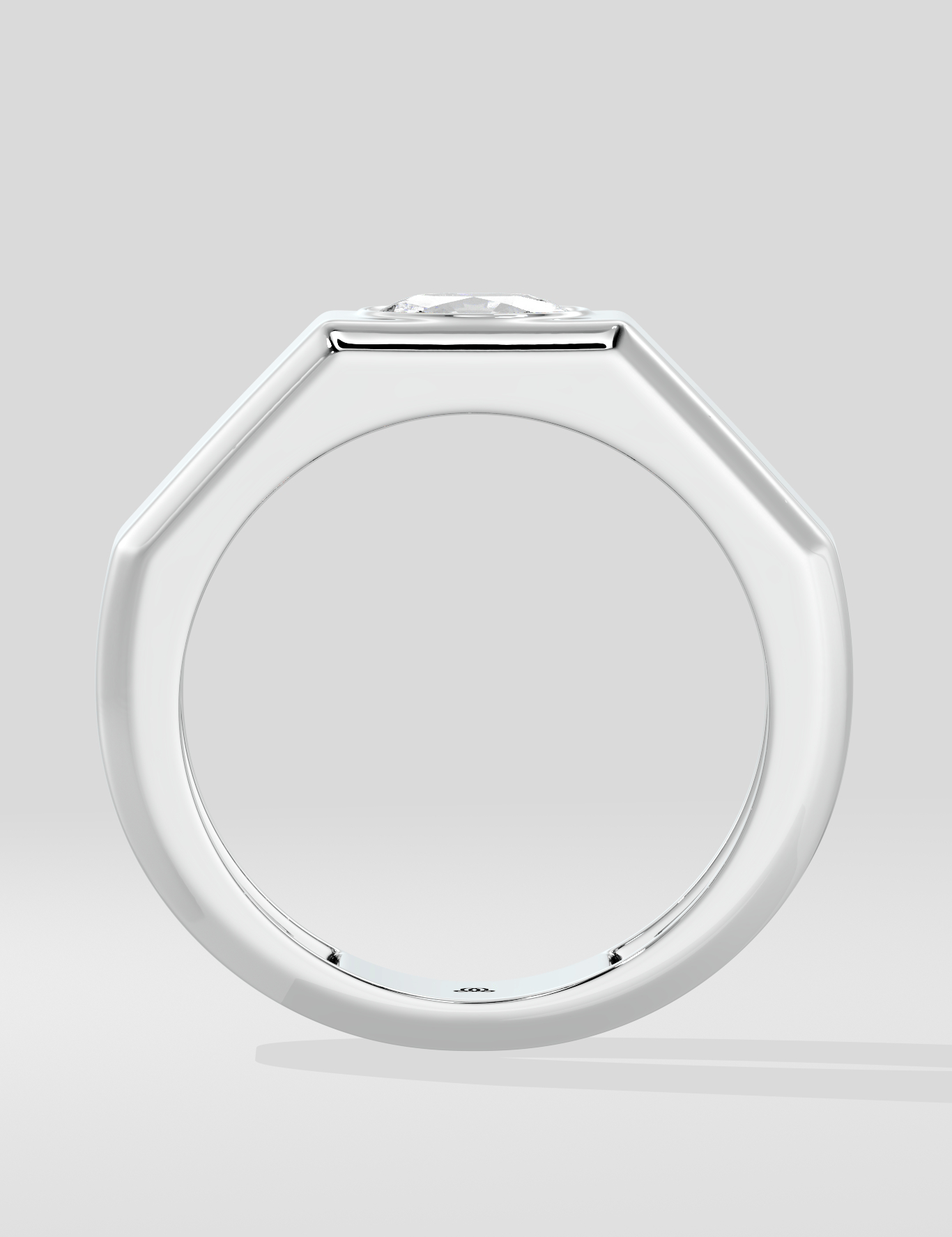 0.75 Ct Cushion Crest Men's Ring - House of Quadri