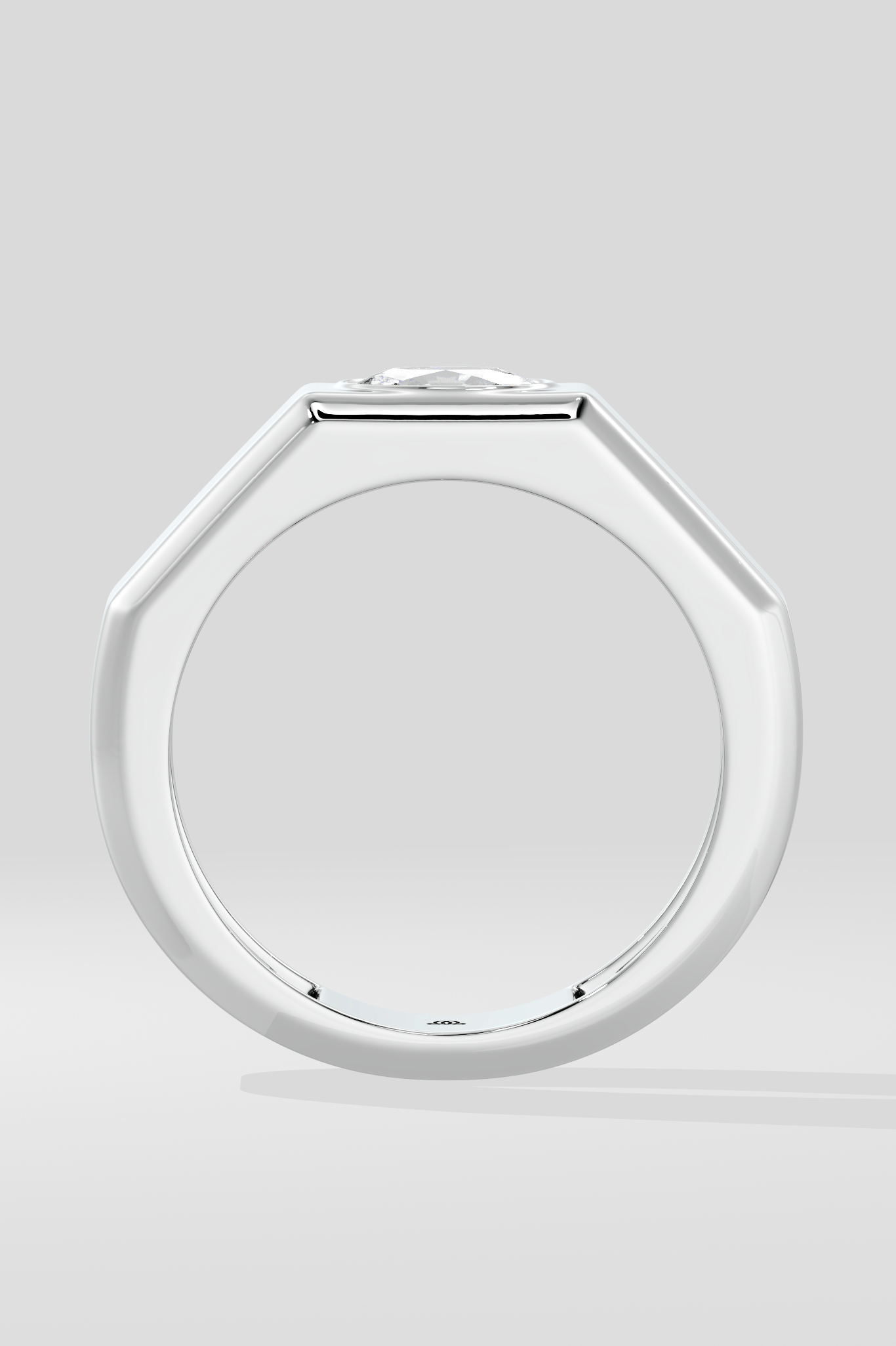 0.75 Ct Cushion Crest Men's Ring - House of Quadri