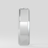 0.75 Ct Cushion Crest Men's Ring - House of Quadri