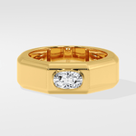 0.75 Ct Cushion Crest Men's Ring - House of Quadri