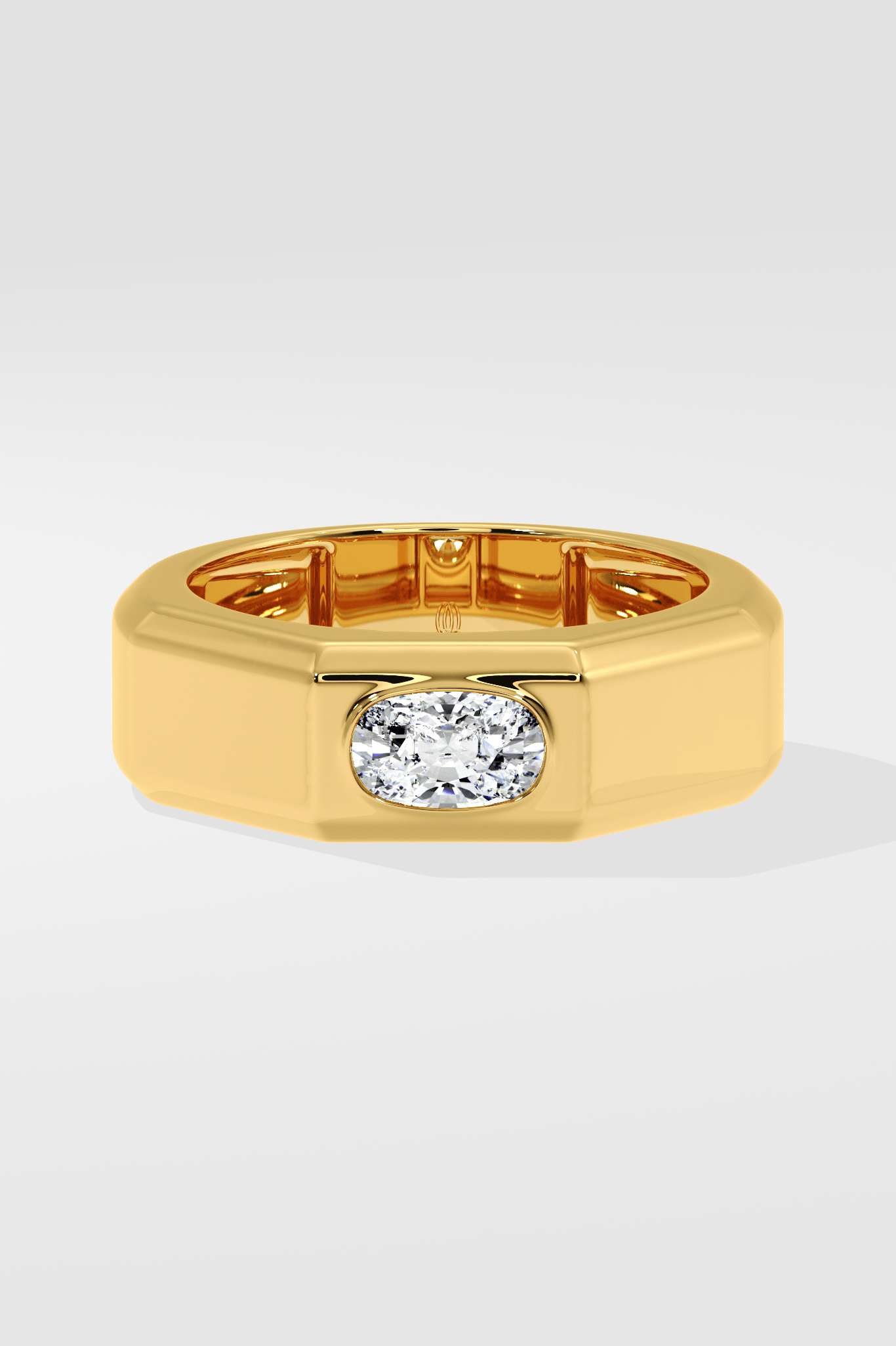 0.75 Ct Cushion Crest Men's Ring - House of Quadri