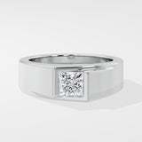 1 Ct Princess Frame Men's Ring