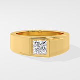 1 Ct Princess Frame Men's Ring