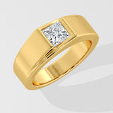 1 Ct Princess Frame Men's Ring