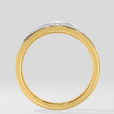 0.25 Ct Princess Two-Tone Men's Ring