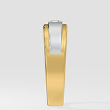 0.25 Ct Princess Two-Tone Men's Ring