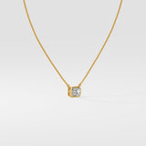 1 ct East West Emerald Necklace
