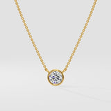 1 ct Bezel Solitaire Necklace