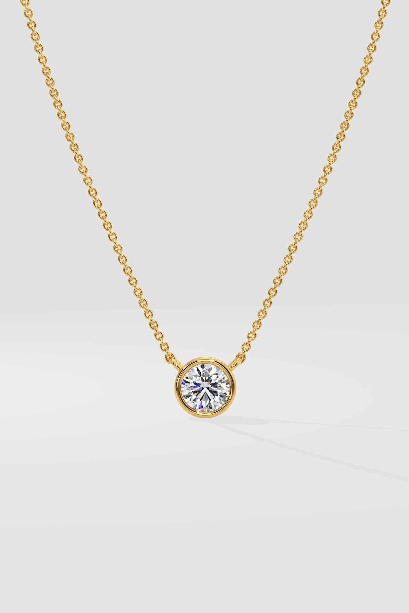 1 ct Bezel Solitaire Necklace - House Of Quadri