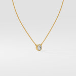 1 ct Bezel Solitaire Necklace - House Of Quadri