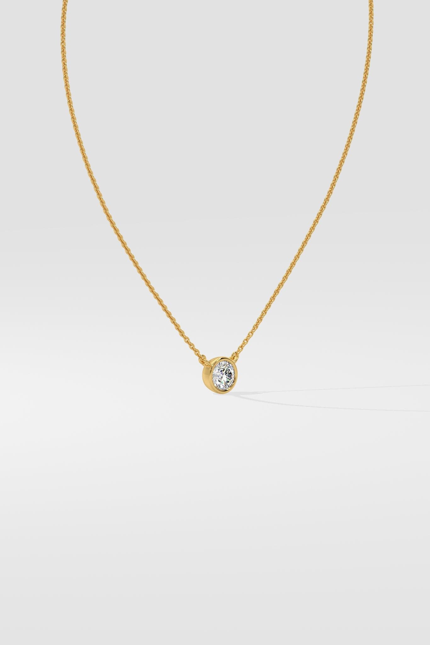1 ct Bezel Solitaire Necklace - House Of Quadri