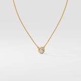 1 ct Bezel Solitaire Necklace