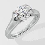 1.5 ct East-West Oval Solitaire Ring - House Of Quadri