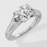 1.5 ct East-West Oval Solitaire Diamond Ring