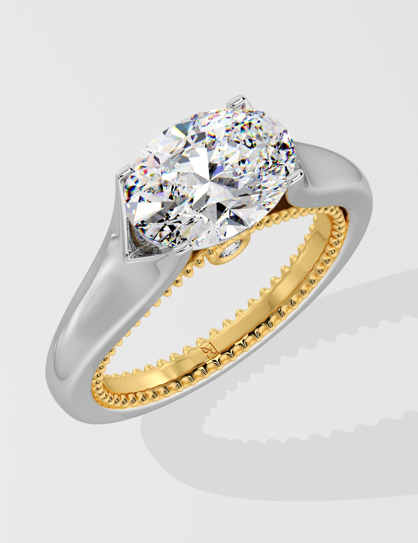 1.5 ct East-West Oval Solitaire Ring - House Of Quadri