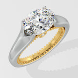 1.5 ct East-West Oval Solitaire Diamond Ring