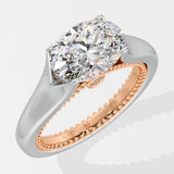 1.5 ct East-West Oval Solitaire Diamond Ring