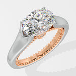 Askew East-West Oval Solitaire Ring - House Of Quadri