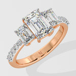 Three Stone Anniversary Ring - House Of Quadri