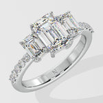 Three Stone Anniversary Ring - House Of Quadri