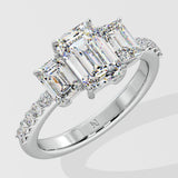 Three Stone Anniversary Ring - House Of Quadri