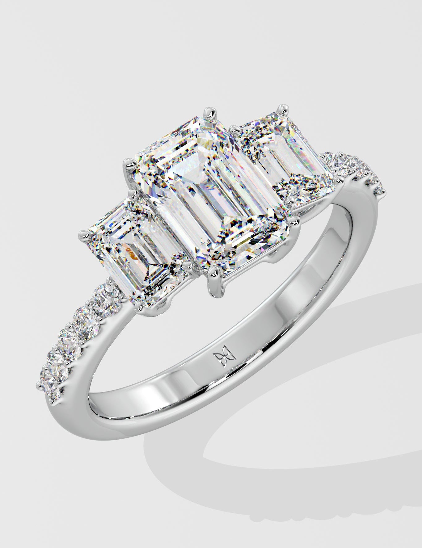 Three Stone Anniversary Ring - House Of Quadri